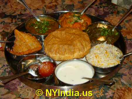 Vegetarian Thali image © NYIndia.us