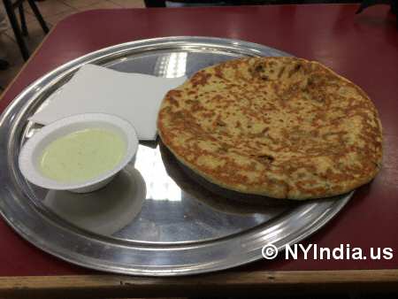 Chandni Restaurant NYC Gobi Paratha © nyindia.us