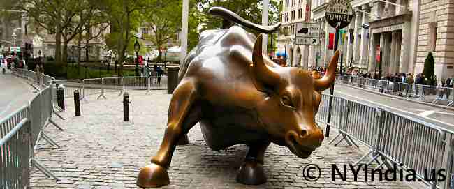 Wall St Bull © NYIndia.us.